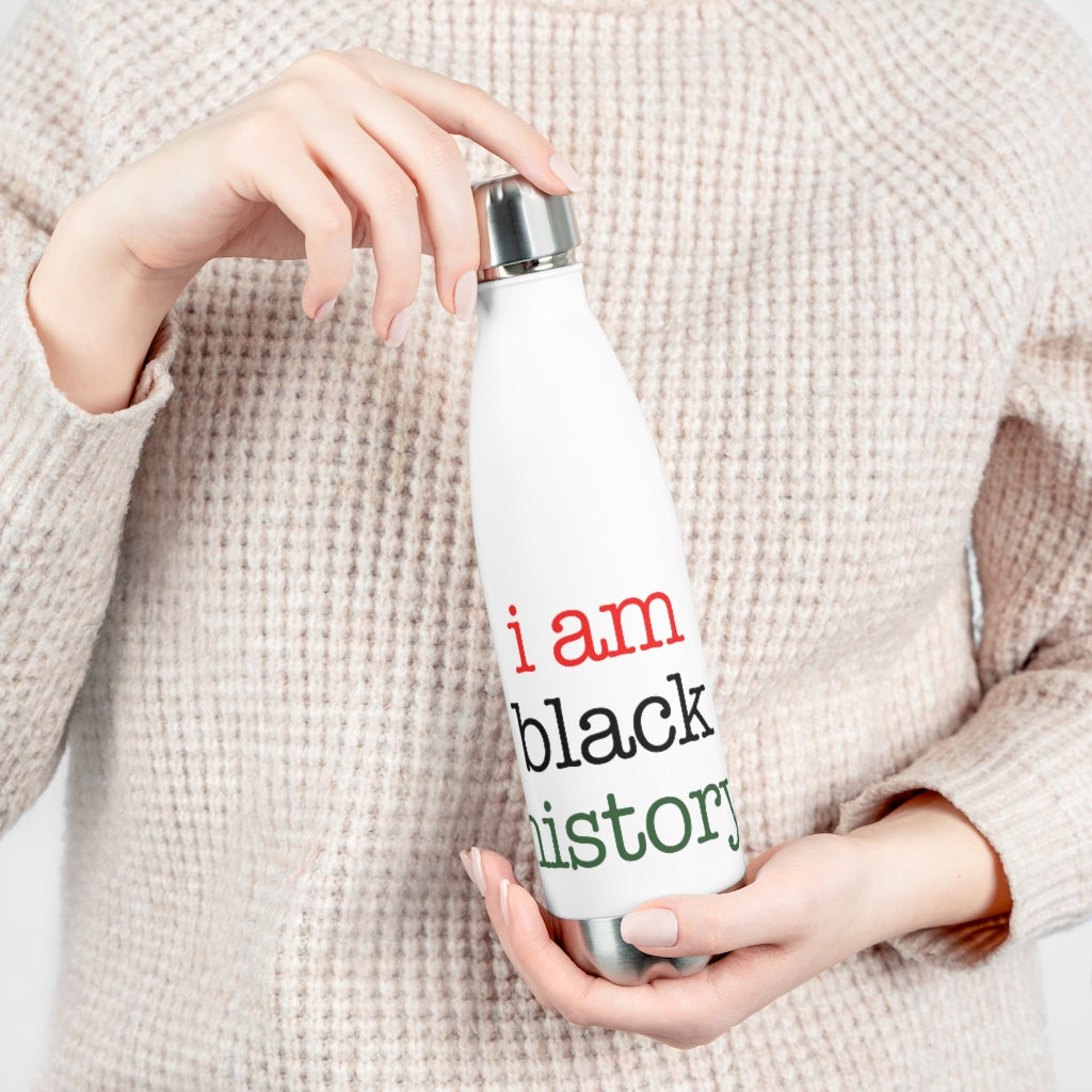 "i am black history" 20oz Insulated Bottle