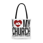 Load image into Gallery viewer, I Love My Church  Tote Bag

