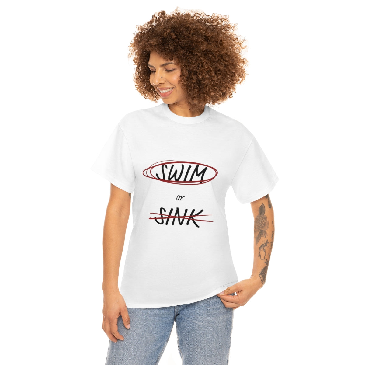 Swim or Sink Tee - Unisex Heavy Cotton Tee