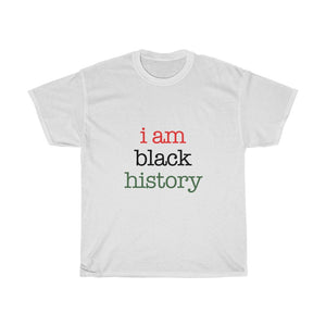 "i am black history" Unisex Heavy Cotton Tee