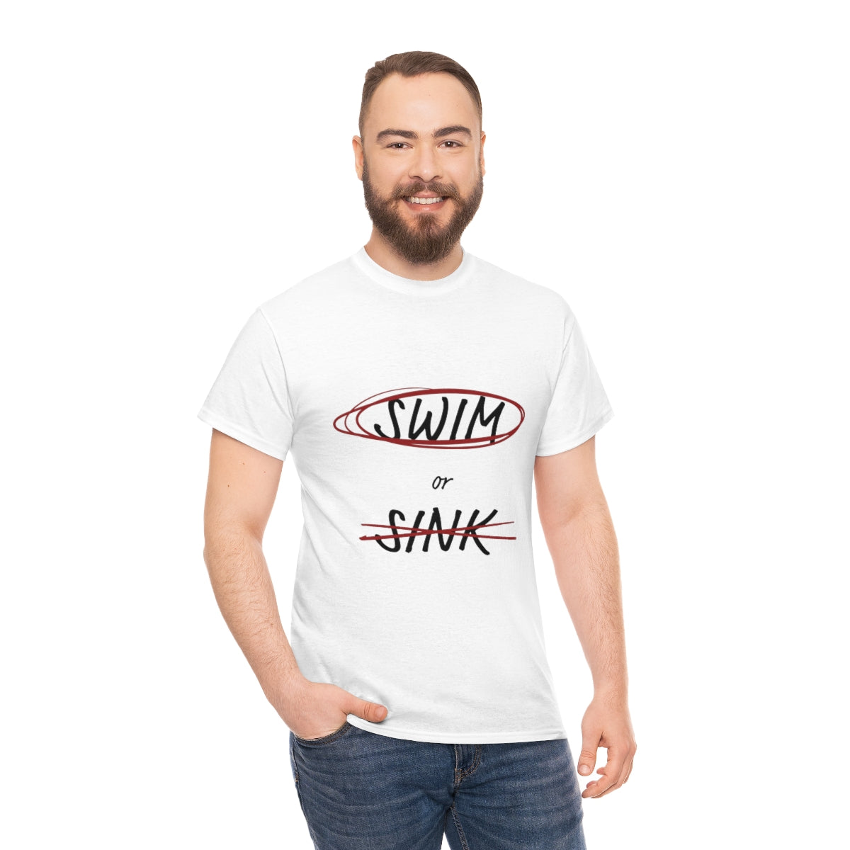 Swim or Sink Tee - Unisex Heavy Cotton Tee