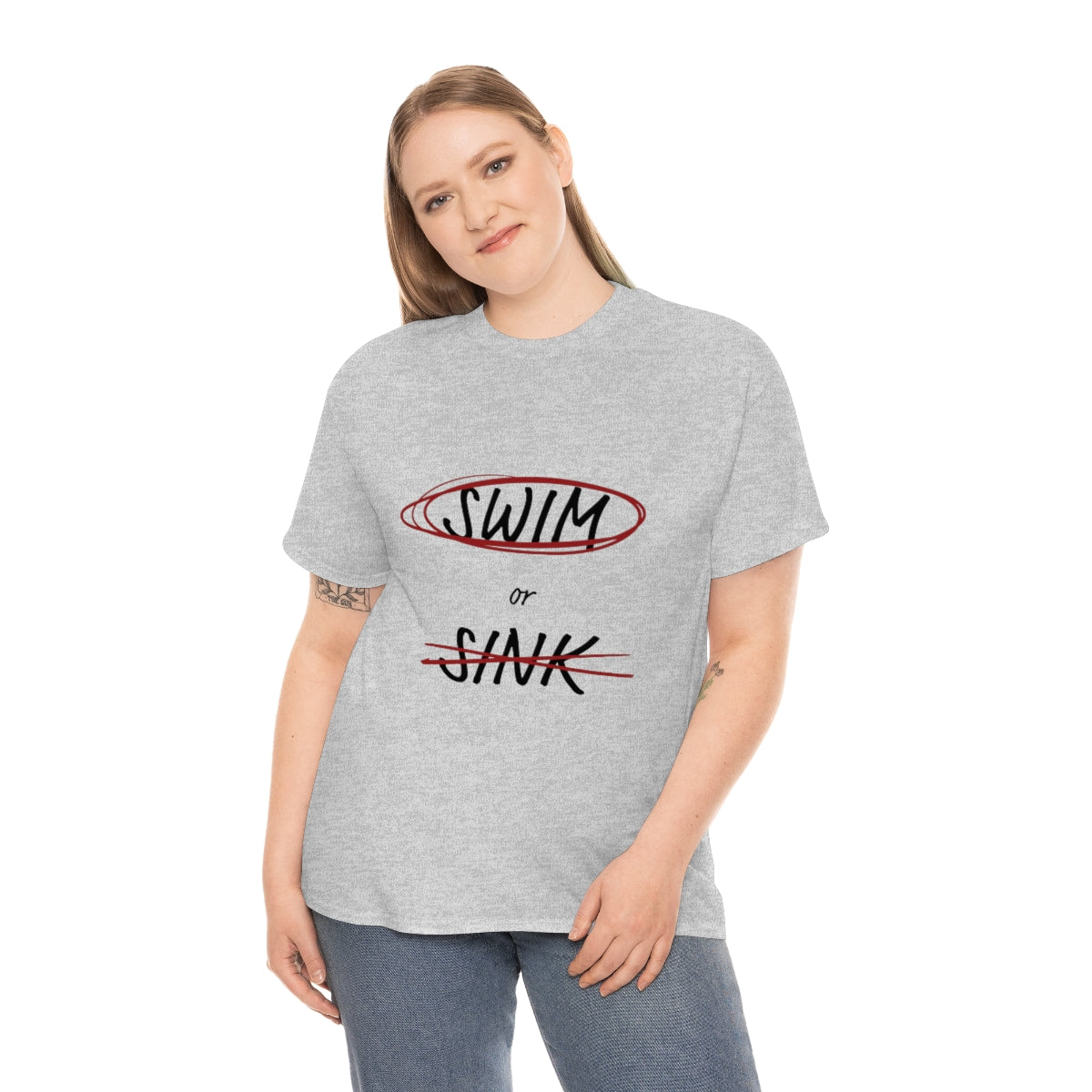 Swim or Sink Tee - Unisex Heavy Cotton Tee